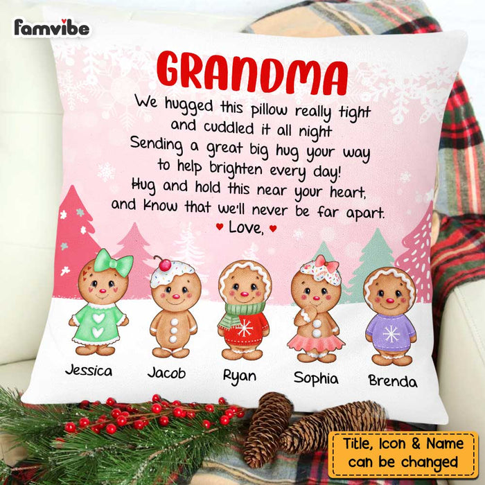 Personalized Grandma Gingerbread Hug This Pillow OB111 30O47 1