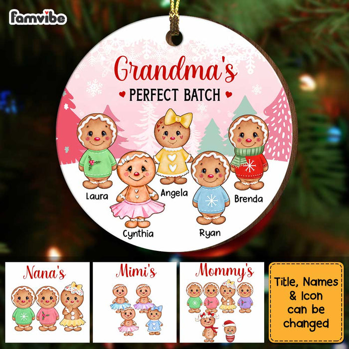 Personalized Grandma's Perfect Batch Circle Ornament OB52 30O34 1