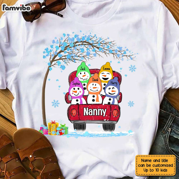 Personalized Grandma Snowman Shirt - Hoodie - Sweatshirt OB51 85O28 1