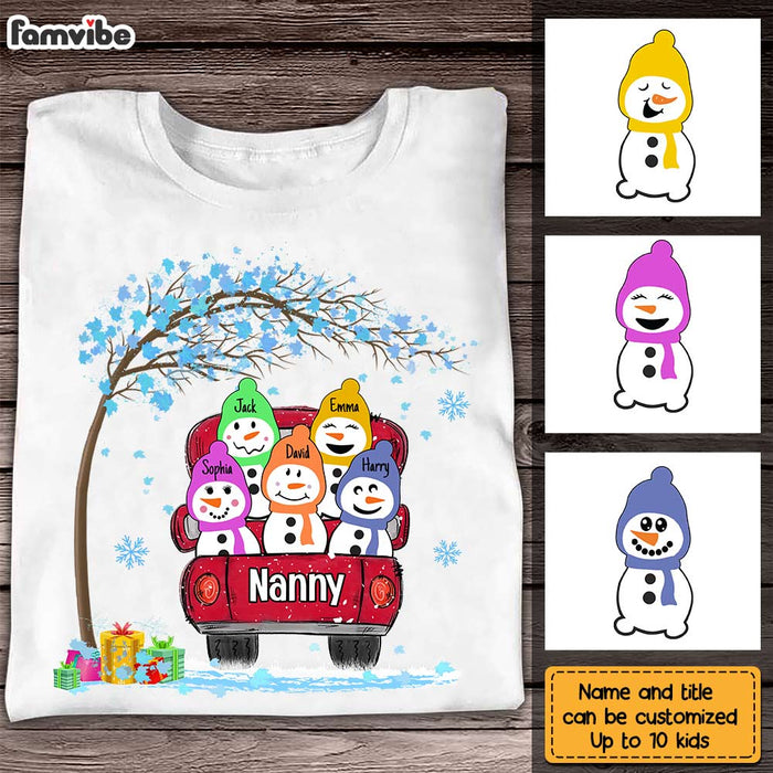 Personalized Grandma Snowman Shirt - Hoodie - Sweatshirt OB51 85O28 1