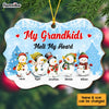 Personalized My Grandkids Melt My Heart Snowman Christmas Benelux Ornament OB53 32O67 1