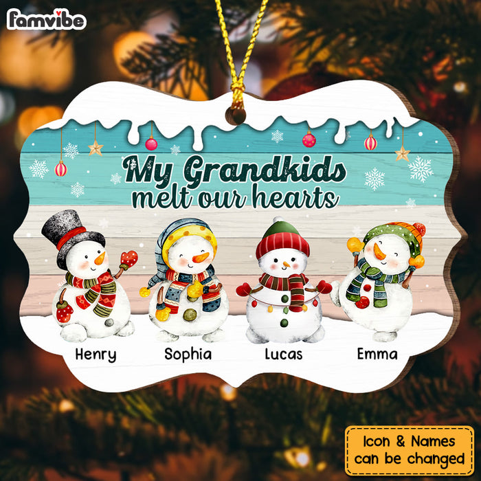 Personalized My Grandkids Melt My Heart Grandma Grandparents Christmas Benelux Ornament OB54 58O53 1