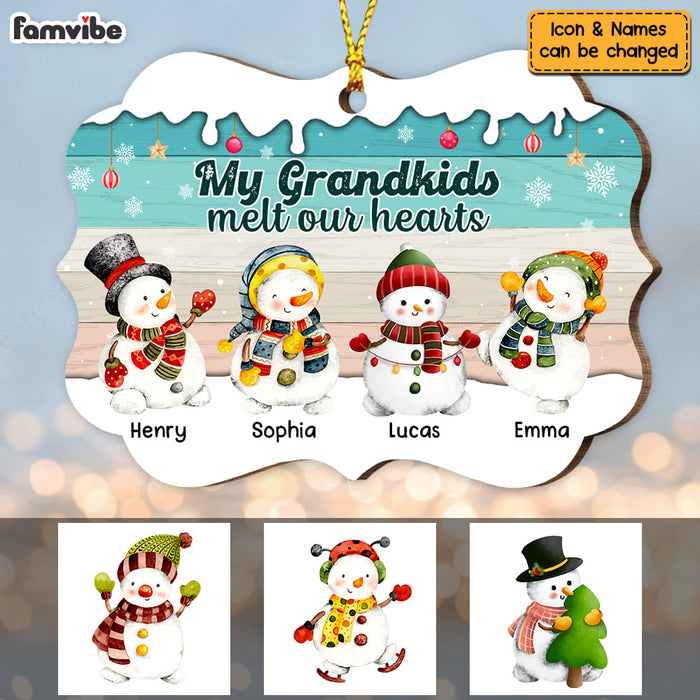 Personalized My Grandkids Melt My Heart Grandma Grandparents Christmas Benelux Ornament OB54 58O53 1