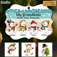 Personalized My Grandkids Melt My Heart Grandma Grandparents Christmas Benelux Ornament OB54 58O53 thumb 1