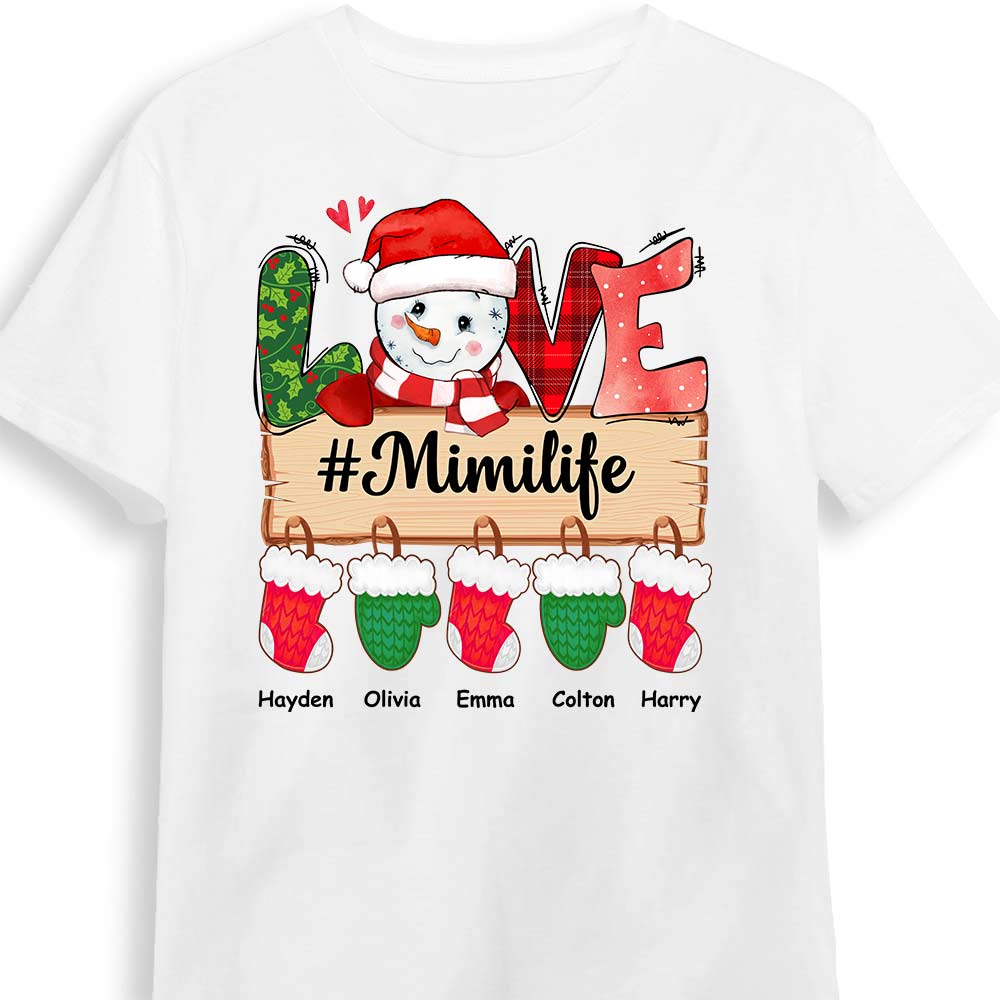 Personalized Grandma Life Snowman Christmas Shirt OB52 23O28 Primary Mockup