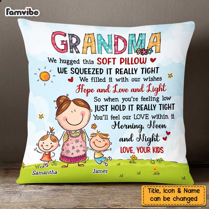 Personalized Grandma & Grandkids Pillow OB53 36O47 1