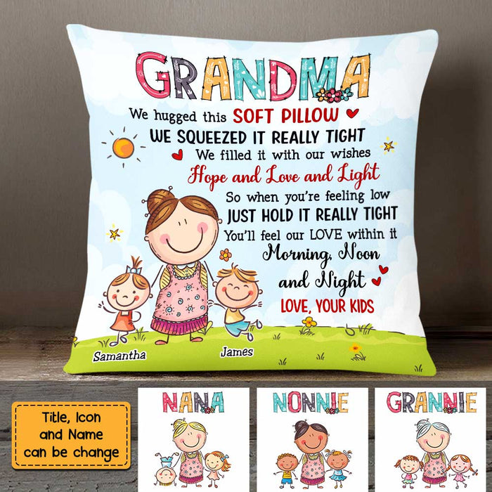 Personalized Grandma & Grandkids Pillow OB53 36O47 1