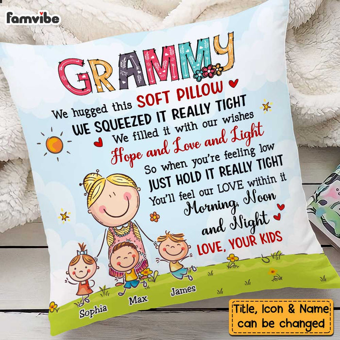 Personalized Grandma & Grandkids Pillow OB53 36O47 1