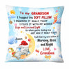 Personalized Elephant To My Grandson Christmas Pillow OB51 32O67 1