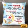 Personalized Elephant To My Grandson Christmas Pillow OB51 32O67 1