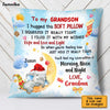 Personalized Elephant To My Grandson Christmas Pillow OB51 32O67 1