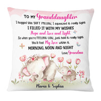 Personalized Granddaughter Elephant Pillow OB62 85O53 thumb 1
