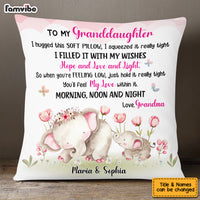 Personalized Granddaughter Elephant Pillow OB62 85O53 thumb 1