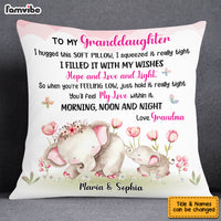 Personalized Granddaughter Elephant Pillow OB62 85O53 thumb 1