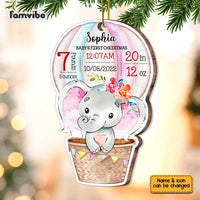 Personalized Baby Elephant First Christmas Ornament OB61 85O67 thumb 1