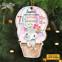 Personalized Baby Elephant First Christmas Ornament OB61 85O67 thumb 1