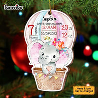 Personalized Baby Elephant First Christmas Ornament OB61 85O67 thumb 1