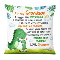 Personalized Grandson Dinosaur Pillow OB81 85O53 thumb 1