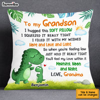 Personalized Grandson Dinosaur Pillow OB81 85O53 thumb 1