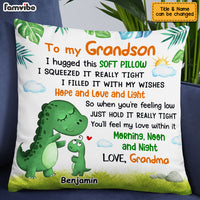 Personalized Grandson Dinosaur Pillow OB81 85O53 thumb 1