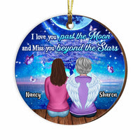 Personalized Memo Miss You Beyond The Stars Circle Ornament OB62 32O34 thumb 1