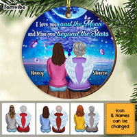 Personalized Memo Miss You Beyond The Stars Circle Ornament OB62 32O34 thumb 1