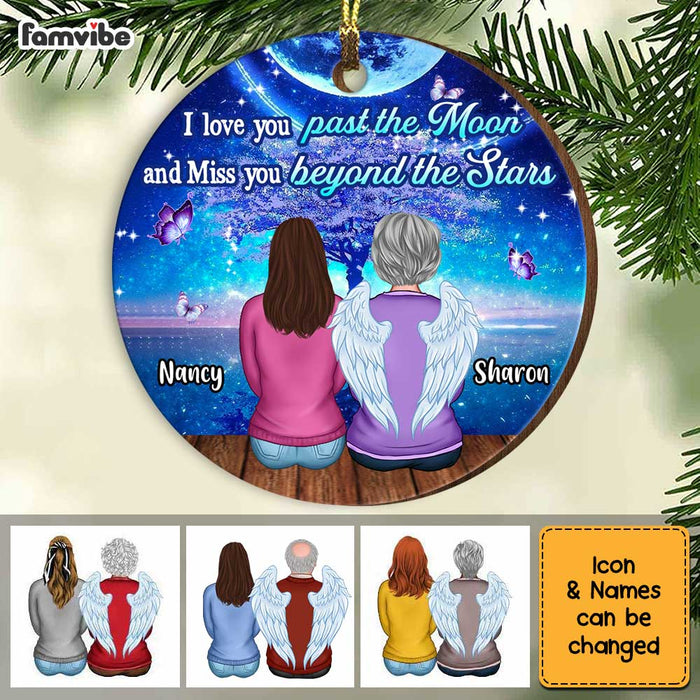 Personalized Memo Miss You Beyond The Stars Circle Ornament OB62 32O34 1