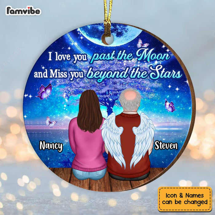 Personalized Memo Miss You Beyond The Stars Circle Ornament OB62 32O34 1