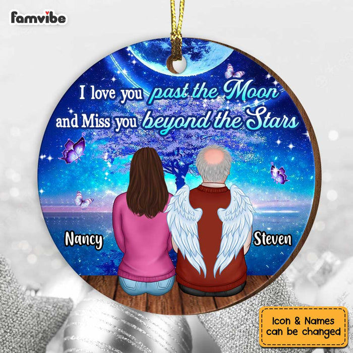 Personalized Memo Miss You Beyond The Stars Circle Ornament OB62 32O34 1