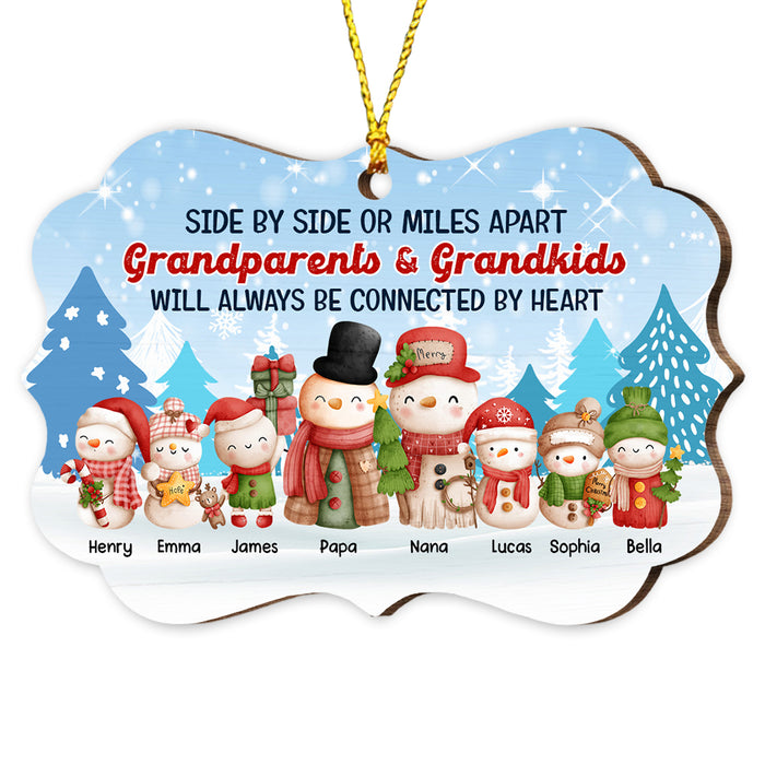 Personalized Grandparents And Grandkids Snowman Benelux Ornament OB62 30O53 1