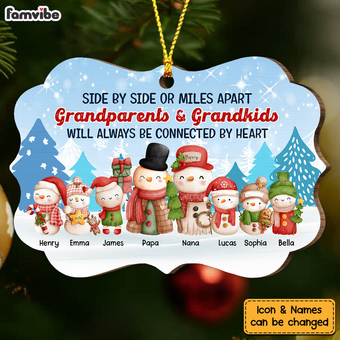 Personalized Grandparents And Grandkids Snowman Benelux Ornament OB62 30O53 1