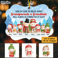 Personalized Grandparents And Grandkids Snowman Benelux Ornament OB62 30O53 thumb 1