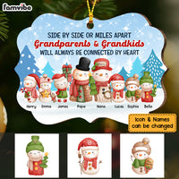 Personalized Grandparents And Grandkids Snowman Benelux Ornament OB62 30O53 thumb 1