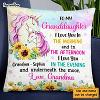 Personalized Granddaughter Hug This Unicorn Pillow OB61 23O47 thumb 1