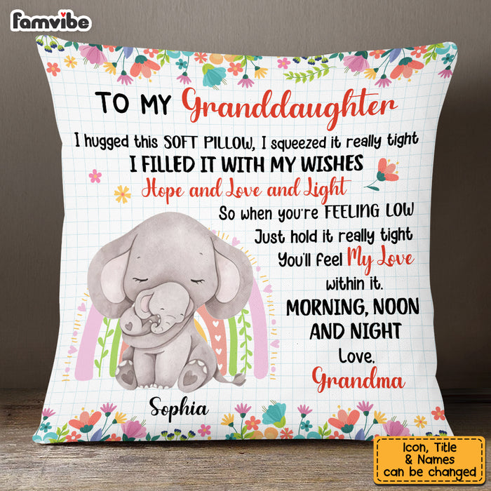 Personalized Granddaughter Hug This Animals Pillow OB62 23O53 1