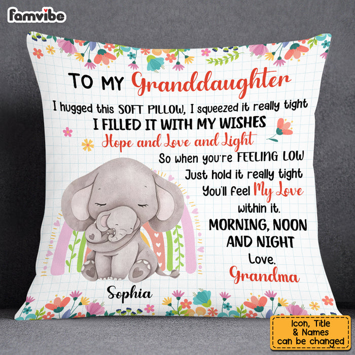 Personalized Granddaughter Hug This Animals Pillow OB62 23O53 1
