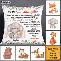 Personalized Granddaughter Hug This Animals Pillow OB62 23O53 thumb 1