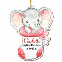 Personalized Elephant Baby First Christmas Ornament OB63 30O47 thumb 1