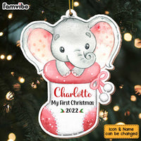 Personalized Elephant Baby First Christmas Ornament OB63 30O47 thumb 1