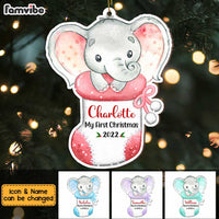 Personalized Elephant Baby First Christmas Ornament OB63 30O47 thumb 1