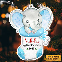 Personalized Elephant Baby First Christmas Ornament OB63 30O47 thumb 1