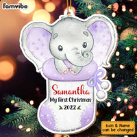 Personalized Elephant Baby First Christmas Ornament OB63 30O47 thumb 1