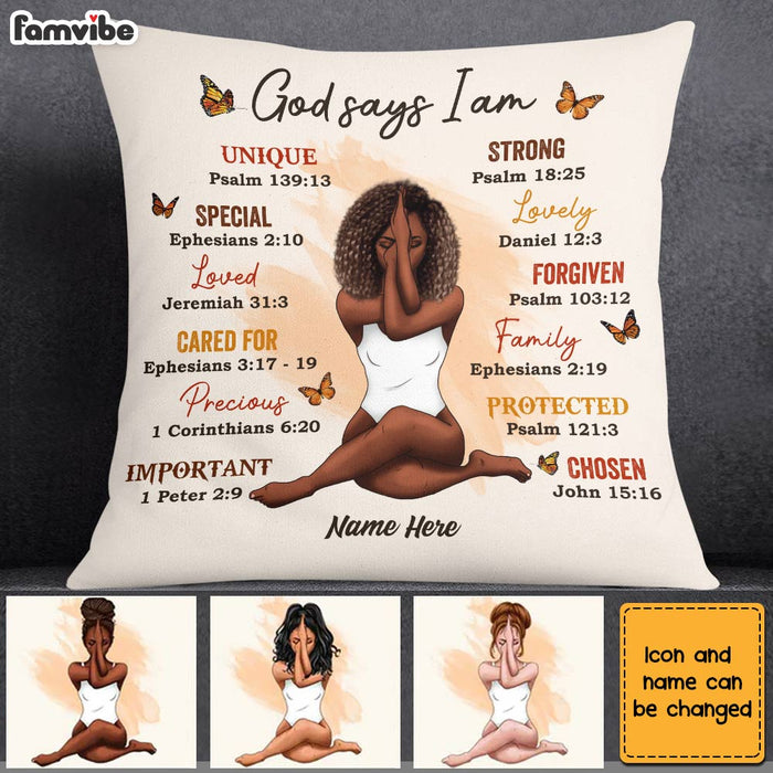 Personalized Daughter God Says I Am Pillow OB12 30O58 1