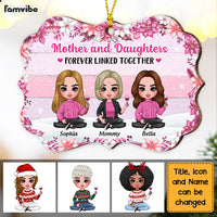 Personalized Pink Christmas Mother Daughter Forever Linked Benelux Ornament OB63 23O47 thumb 1