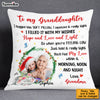 Personalized To My Granddaughter Elephant Christmas Photo Hug This Pillow OB71 32O53 1