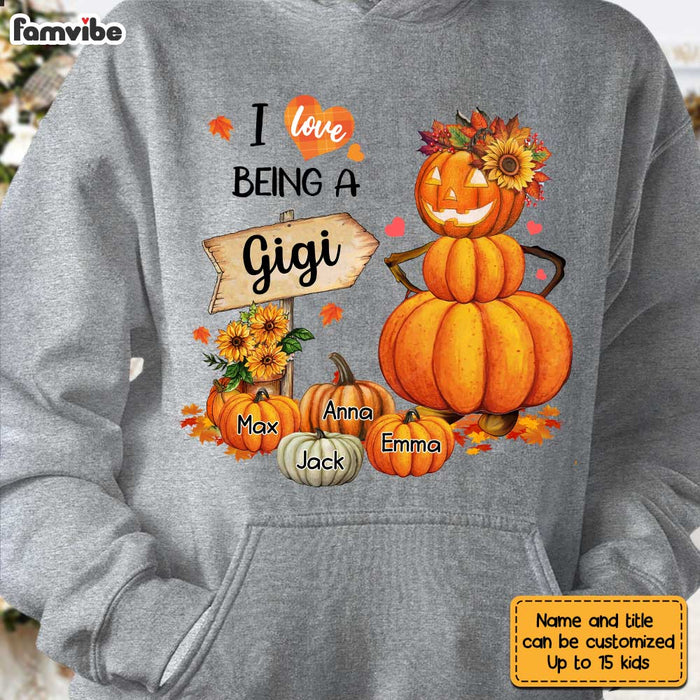 Personalized Fall Grandma Pumpkin Shirt - Hoodie - Sweatshirt OB64 23O28 1