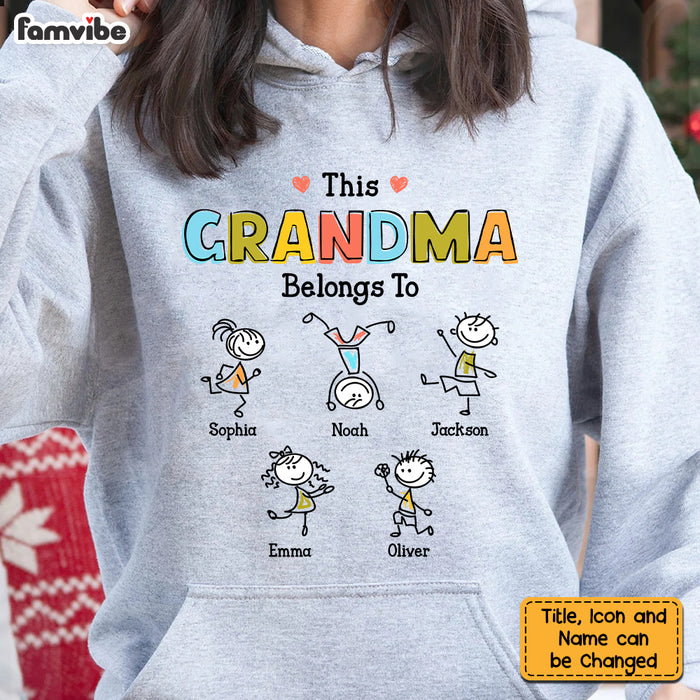 Personalized Grandma Drawing Shirt - Hoodie - Sweatshirt OB65 23O47 1