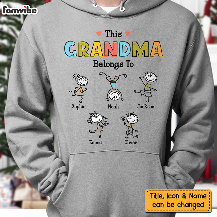 Personalized Grandma Drawing Shirt - Hoodie - Sweatshirt OB65 23O47 1