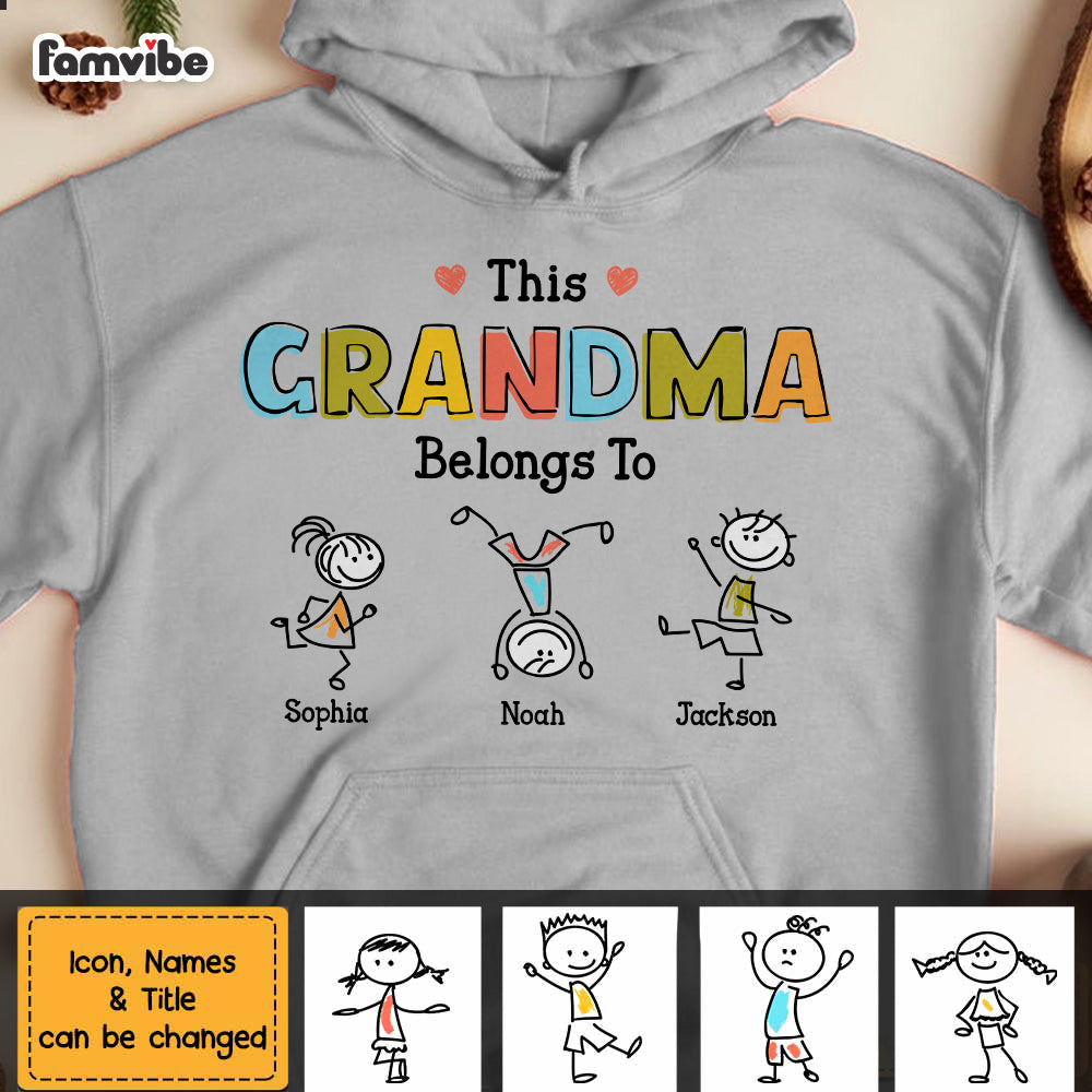 Personalized Grandma Drawing Shirt OB65 23O47 Primary Mockup