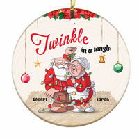 Personalized Old couple Twinkle In A Tangle Circle Ornament OB84 36O67 thumb 1